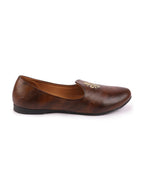 Men Brown Wedding Ethnic Party Embroidery Design Slip On Juttis and Mojaris