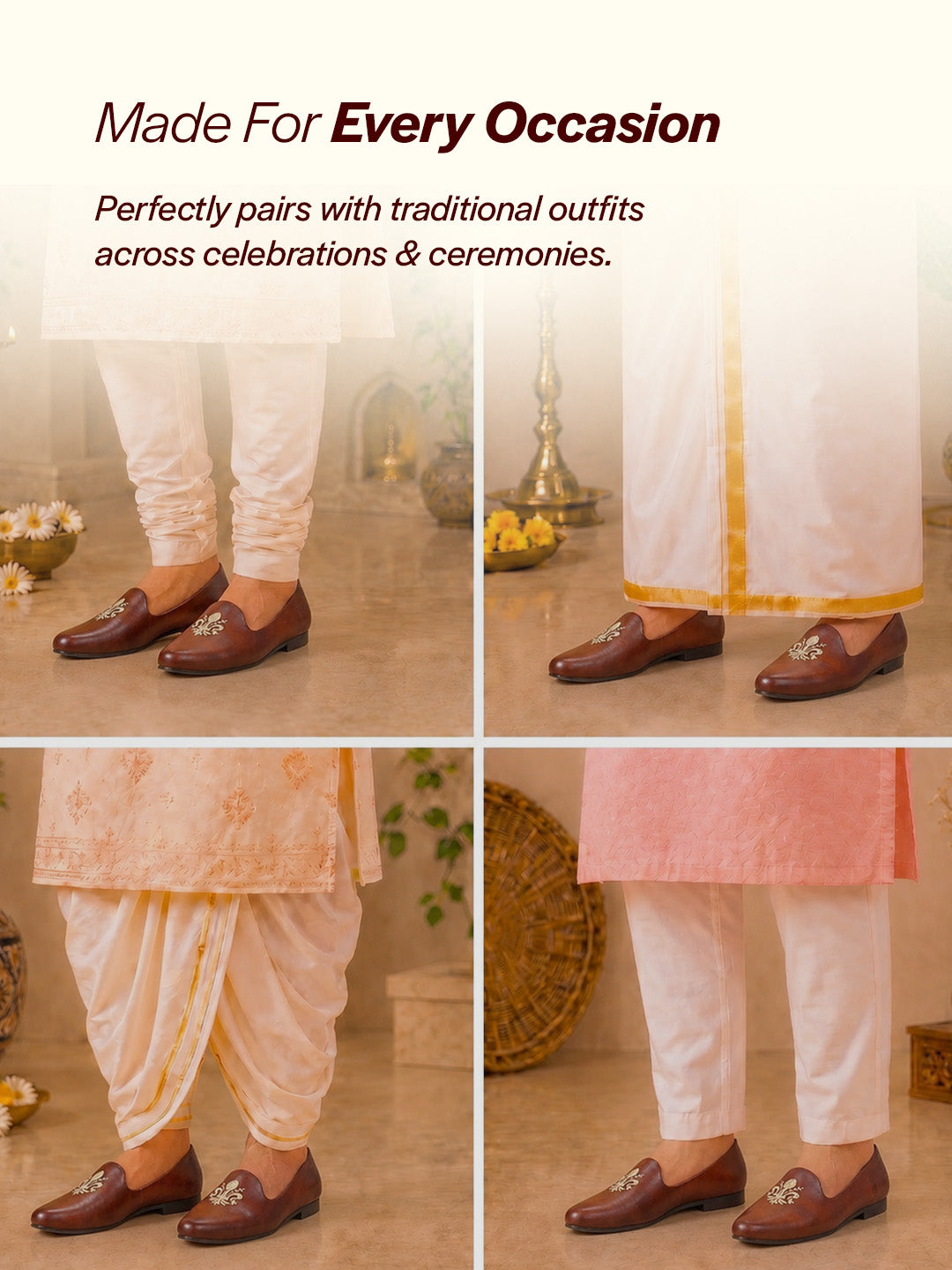 men cherry ethnic embroidery juttis and mojaris