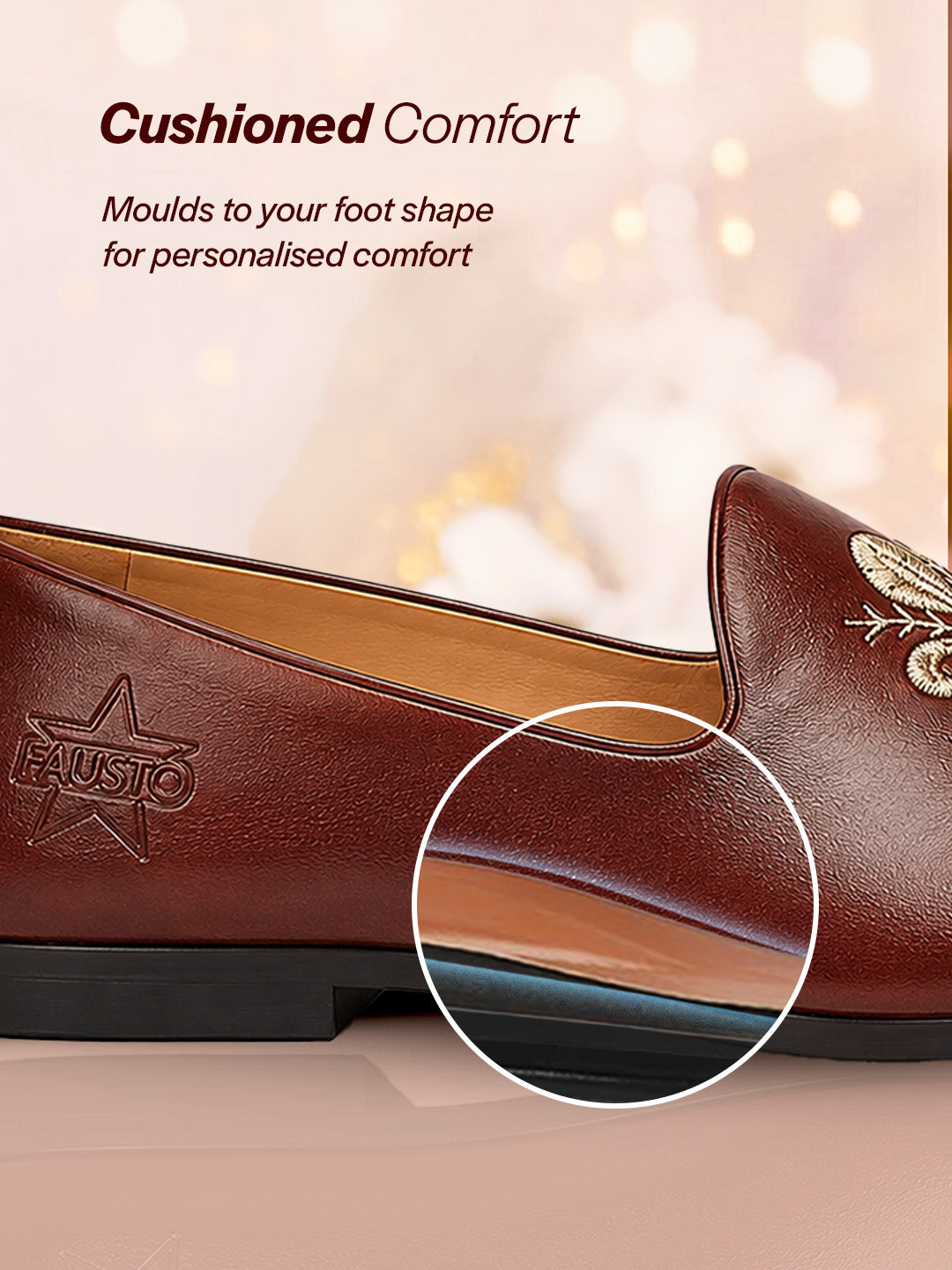 men cherry ethnic embroidery juttis and mojaris