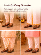 Men Tan Ethnic Slip-On Juttis
