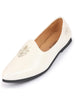Men White Wedding Ethnic Party Embroidery Design Slip On Juttis and Mojaris