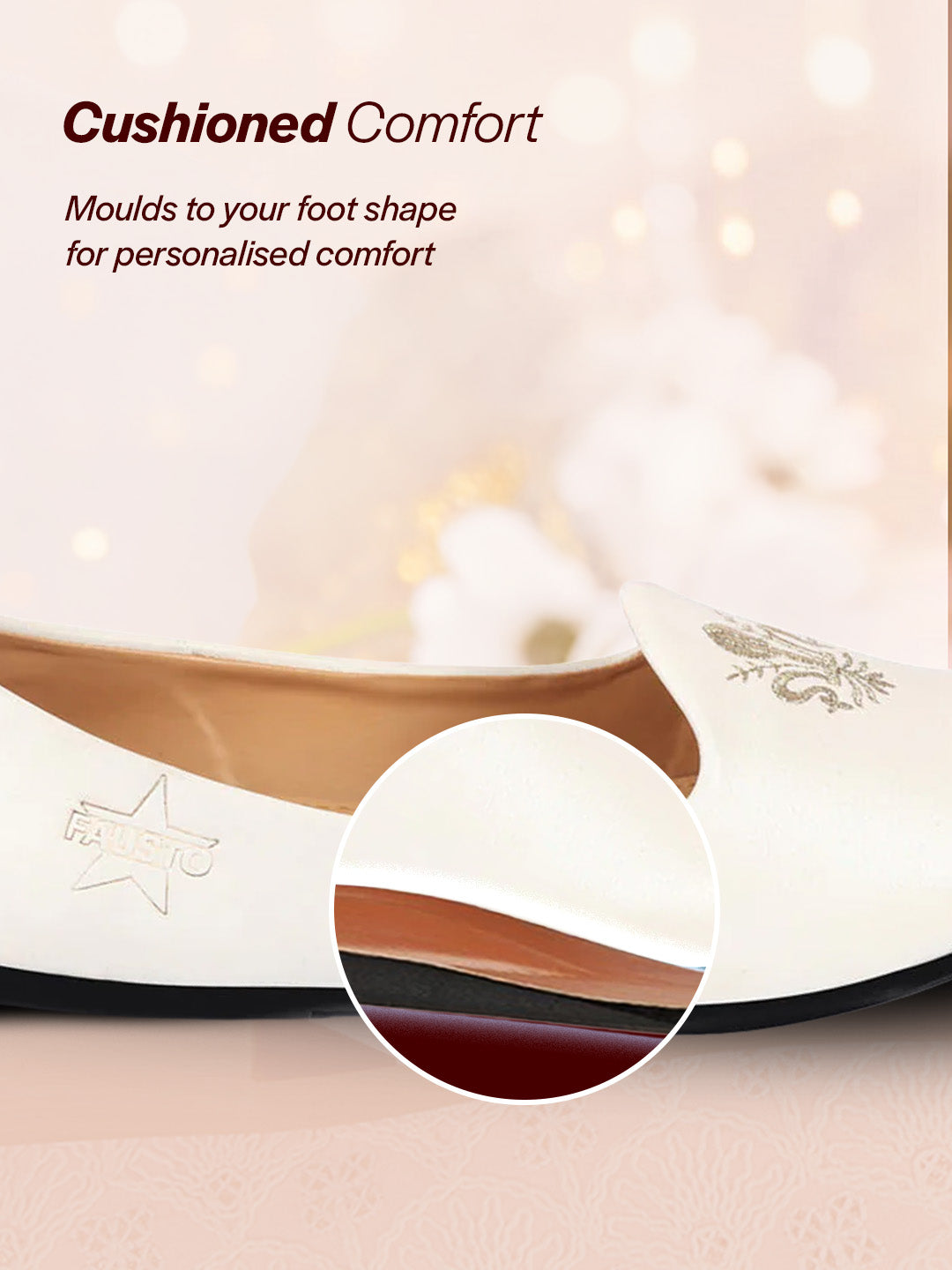 men white wedding ethnic party embroidery design slip on juttis and mojaris