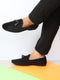 Men Black Velvet Party Loafers Slip On Casual Shoes