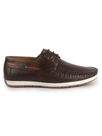 Men Brown Casual Lace-Up Boat Shoes