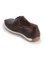 Men Brown Casual Lace-Up Boat Shoes
