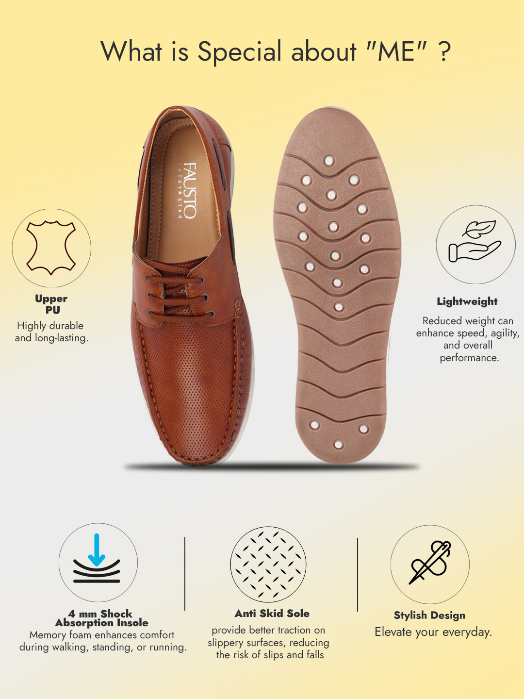 Shop Men Tan Casual Lace-Up Boat Shoes Online.