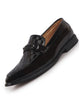 Men Brown Casual Patent Leather Slip-On Loafers