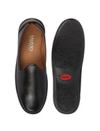 Men Black Ethnic Slip On Stylish Stitched Jutis
