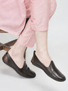 Men Brown Ethnic Slip On Stylish Stitched Jutis