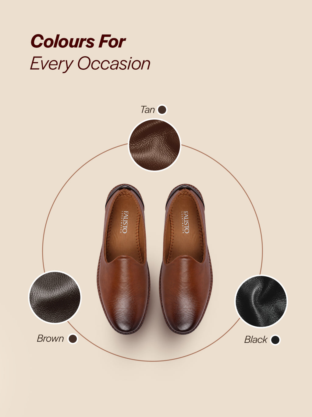 Shop Men Tan Ethnic Slip On Stylish Stitched Jutis Online.