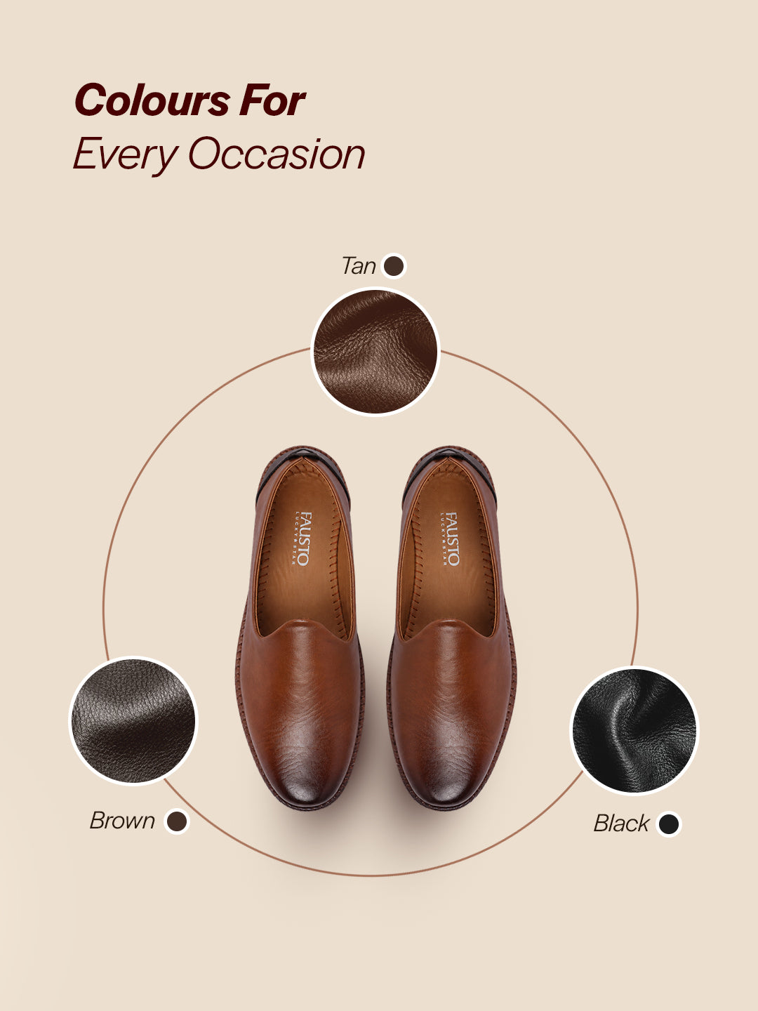 Shop Men Tan Ethnic Slip On Stylish Stitched Jutis Online.