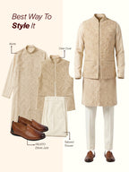 Shop Men Tan Ethnic Slip On Stylish Stitched Jutis Online.
