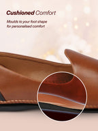 Men Tan Ethnic Slip On Stylish Stitched Jutis and Mojaris for Wedding, Festive