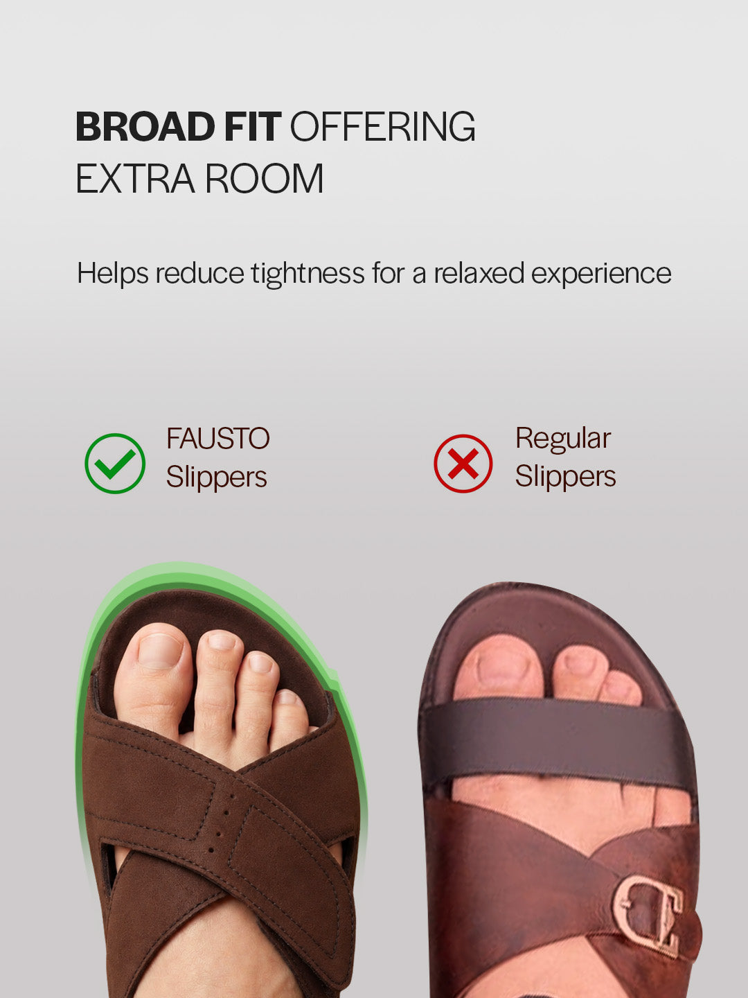 Men Brown Suede Leather Open Toe Double Strap Walking Sandals with Heel Cup Arch Support | Indoor Slippers with Anti Skid Sole | Perfect for Travel, Summer Casuals Comfort