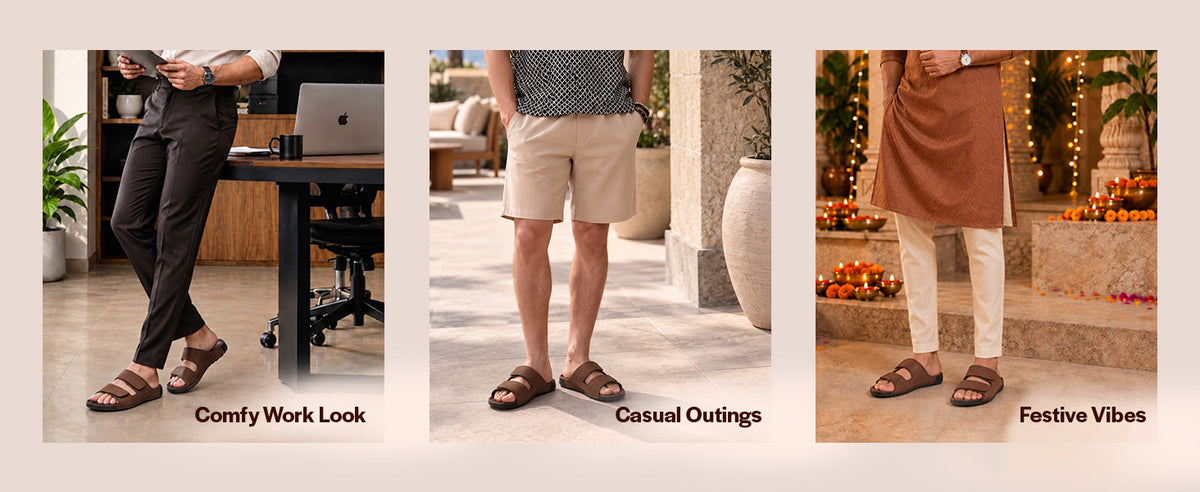 Men Camel Suede Leather Broad Feet Adjustable Strap Arch Support Sandals with Heel Cup | All Day Long Comfort Outdoor Slippers| Perfect for Travel, Summer Casuals Comfort