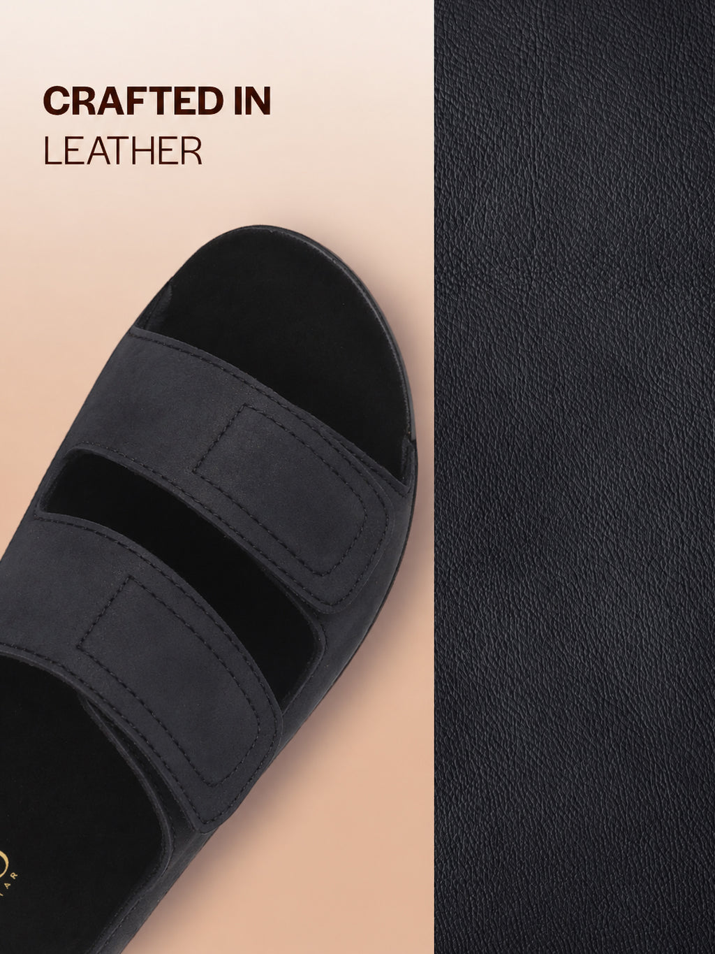 Men Blue Suede Leather Broad Feet Adjustable Strap Arch Support Sandals with Heel Cup | All Day Long Comfort Outdoor Slippers| Perfect for Travel, Summer Casuals Comfort
