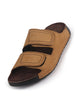 Men Camel Suede Leather Broad Feet Adjustable Strap Arch Support Sandals with Heel Cup | All Day Long Comfort Outdoor Slippers| Perfect for Travel, Summer Casuals Comfort