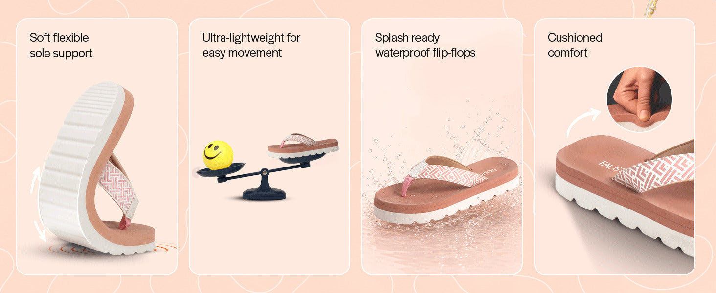 Women Navy Ultra Soft Lightweight Flip Flops|Ortho Summer Waterproof Slippers with Anti-Slip Sole|Perfect for Beach, Vacation, Casual Outing, House