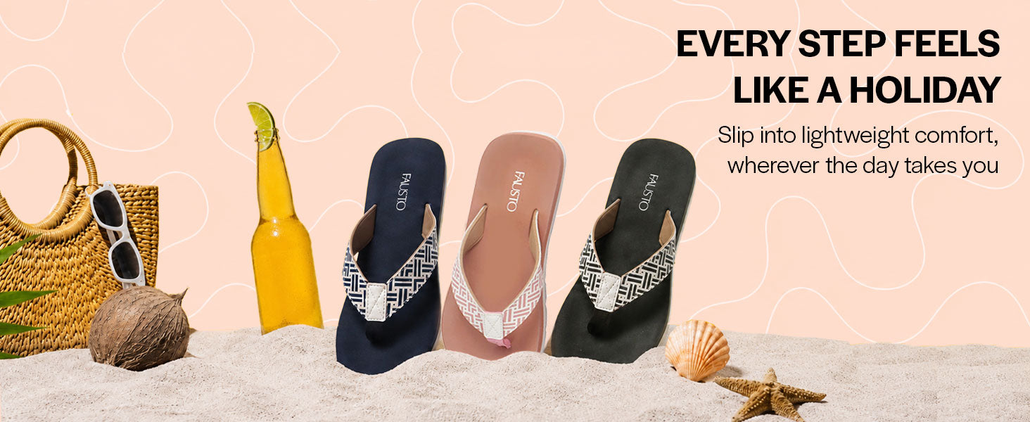 Women Navy Ultra Soft Lightweight Flip Flops|Ortho Summer Waterproof Slippers with Anti-Slip Sole|Perfect for Beach, Vacation, Casual Outing, House