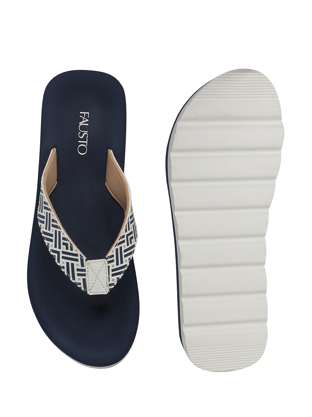 Women Navy Ultra Soft Lightweight Flip Flops|Ortho Summer Waterproof Slippers with Anti-Slip Sole|Perfect for Beach, Vacation, Casual Outing, House