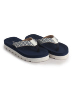 Women Navy Ultra Soft Lightweight Flip Flops|Ortho Summer Waterproof Slippers with Anti-Slip Sole|Perfect for Beach, Vacation, Casual Outing, House