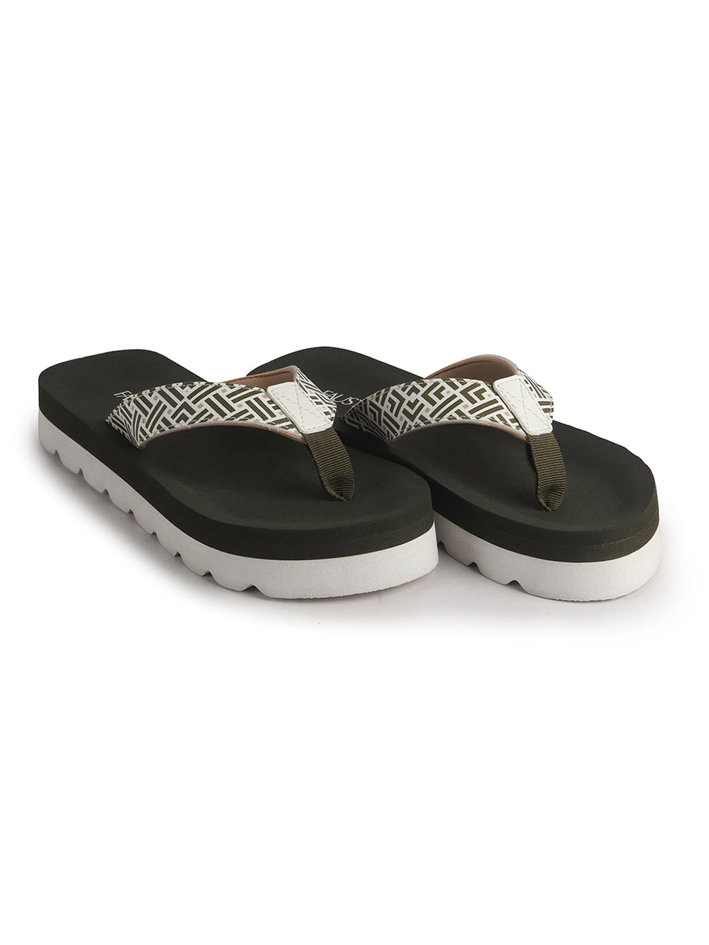 Women Olive Ultra Soft Lightweight Flip Flops|Ortho Summer Waterproof Slippers with Anti-Slip Sole|Perfect for Beach, Vacation, Casual Outing, House