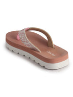 Women Peach Ultra Soft Lightweight Flip Flops|Ortho Summer Waterproof Slippers with Anti-Slip Sole|Perfect for Beach, Vacation, Casual Outing, House