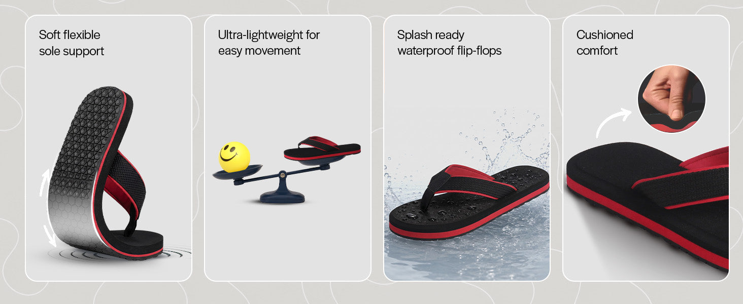 Women Sky Featherlite Thong Slippers with Soft EVA Footbed Comfort Cushioning|Waterproof Summer Ortho Flip Flops|Use for Indoor Surface, Outdoor, Travel, Walks