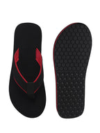 Women Black Featherlite Thong Slippers with Soft EVA Footbed Comfort Cushioning|Waterproof Summer Ortho Flip Flops|Use for Indoor Surface, Outdoor, Travel, Walks