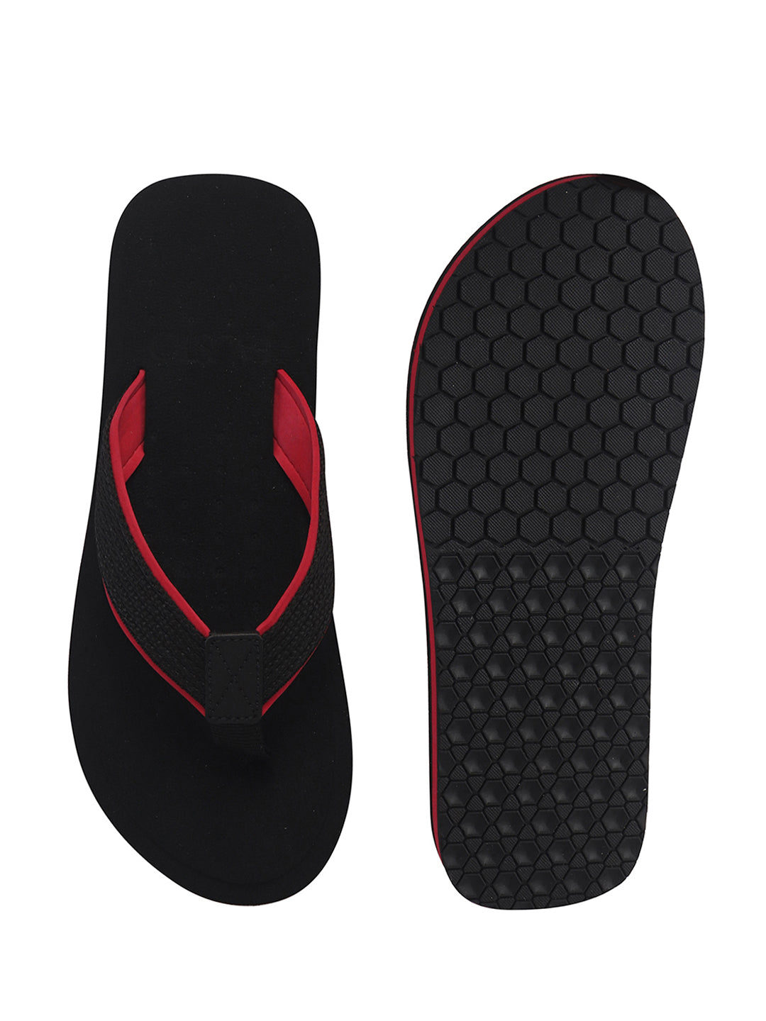 Women Black Featherlite Thong Slippers with Soft EVA Footbed Comfort Cushioning|Waterproof Summer Ortho Flip Flops|Use for Indoor Surface, Outdoor, Travel, Walks