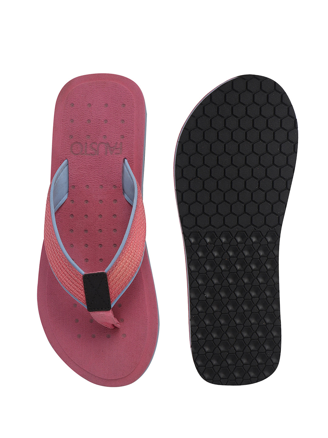 Women Pink Featherlite Thong Slippers with Soft EVA Footbed Comfort Cushioning|Waterproof Summer Ortho Flip Flops|Use for Indoor Surface, Outdoor, Travel, Walks