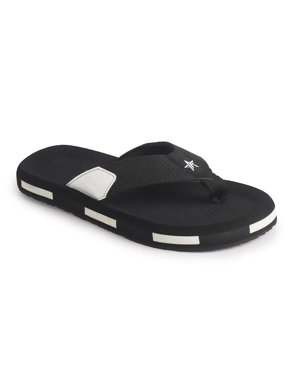 Men Black Ultra-Lightweight EVA Cushioned Slippers with Anti Skid Sole|All-Day Ortho Comfort, Water Resistant|Flip Flops for Travel, Beach, Rainy Days, Home Indoor Use