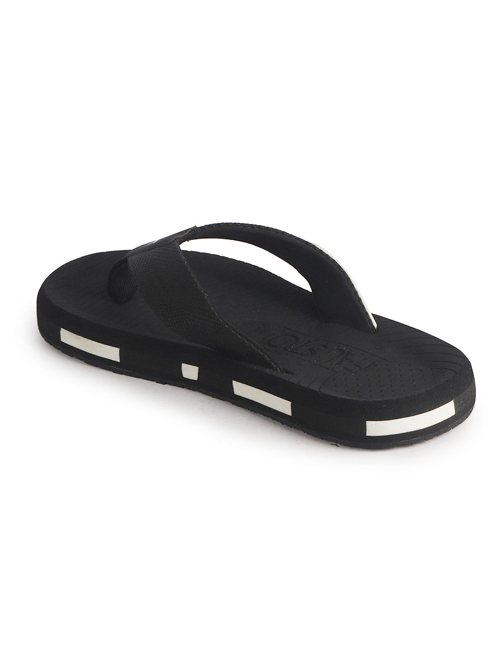 Men Black Ultra-Lightweight EVA Cushioned Slippers with Anti Skid Sole|All-Day Ortho Comfort, Water Resistant|Flip Flops for Travel, Beach, Rainy Days, Home Indoor Use