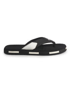 Men Black Ultra-Lightweight EVA Cushioned Slippers with Anti Skid Sole|All-Day Ortho Comfort, Water Resistant|Flip Flops for Travel, Beach, Rainy Days, Home Indoor Use