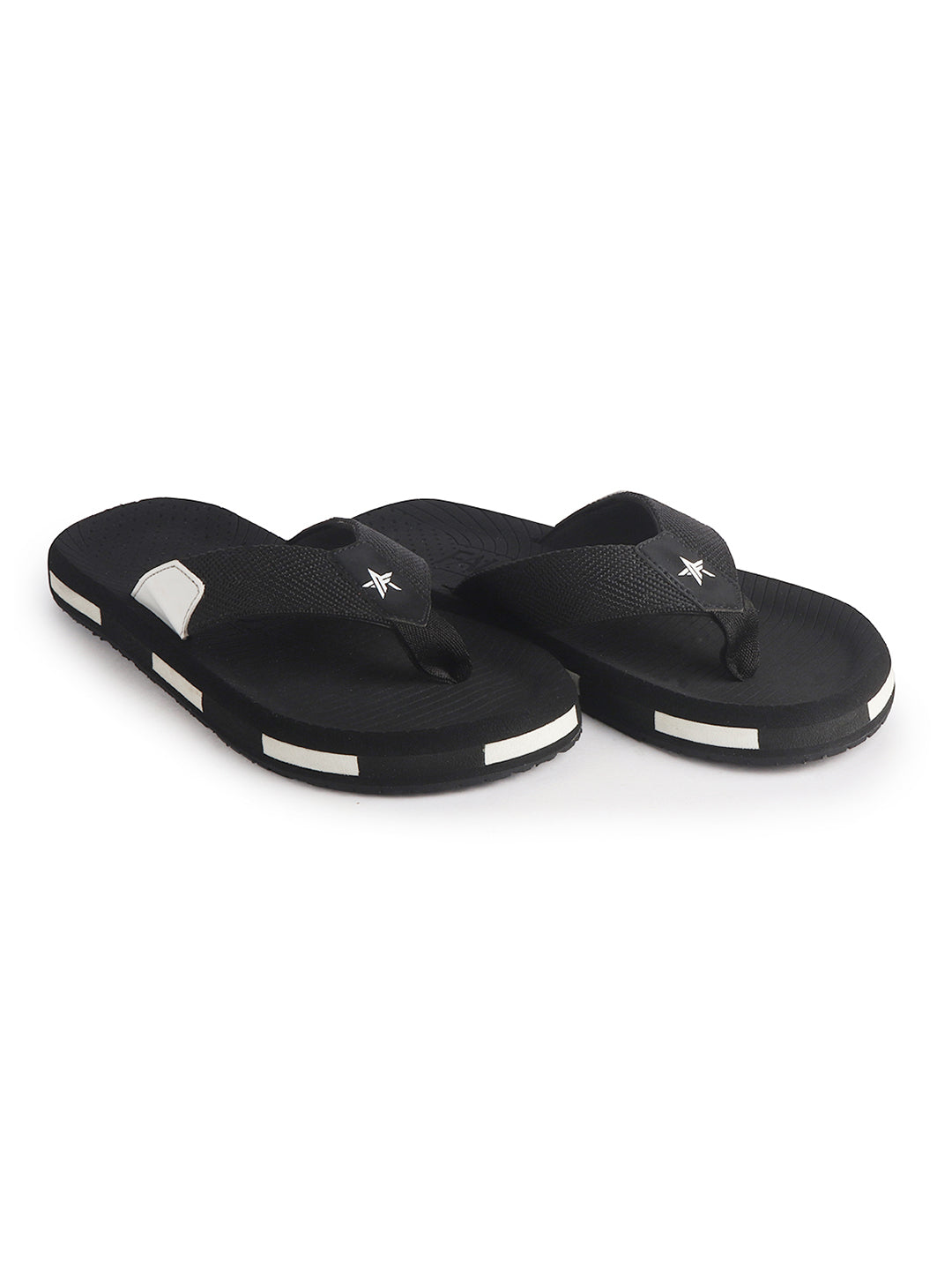 Men Black Ultra-Lightweight EVA Cushioned Slippers with Anti Skid Sole|All-Day Ortho Comfort, Water Resistant|Flip Flops for Travel, Beach, Rainy Days, Home Indoor Use