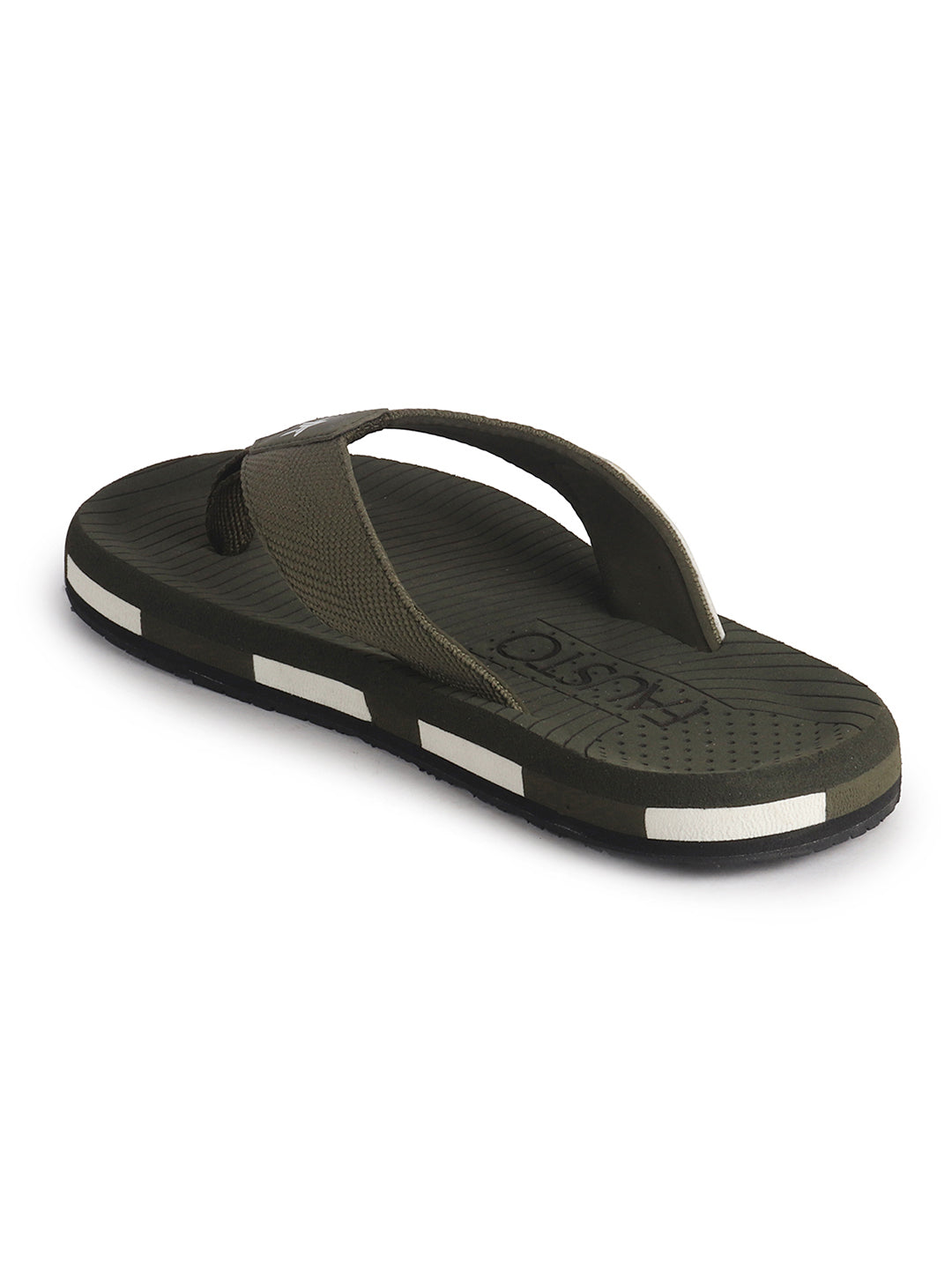 Men Olive Ultra-Lightweight EVA Cushioned Slippers with Anti Skid Sole|All-Day Ortho Comfort, Water Resistant|Flip Flops for Travel, Beach, Daily Wear, Home Indoor Use