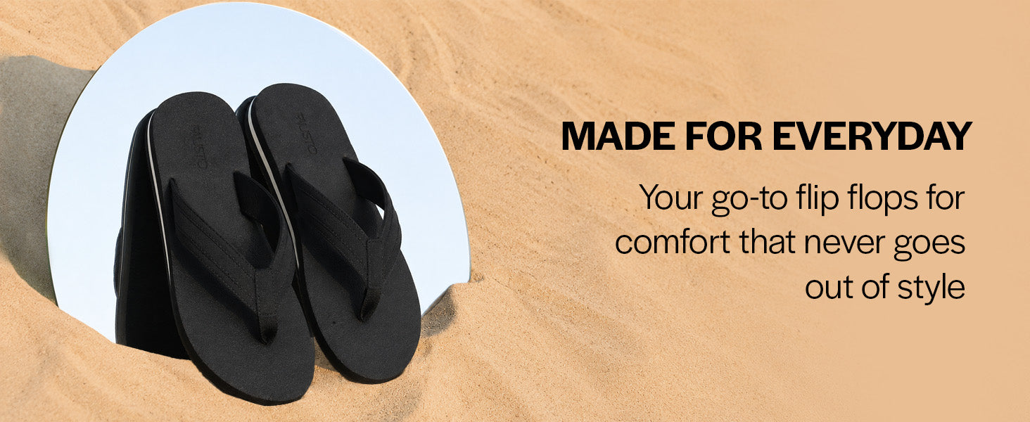 Men Black Summer Flip Flops with Comfort Arch Support|Lightweight EVA Cushioned Orthopedic Slippers|Anti-Skid Sole|Water Resistant, Travel Friendly, Daily Wear, Indoor Home Use