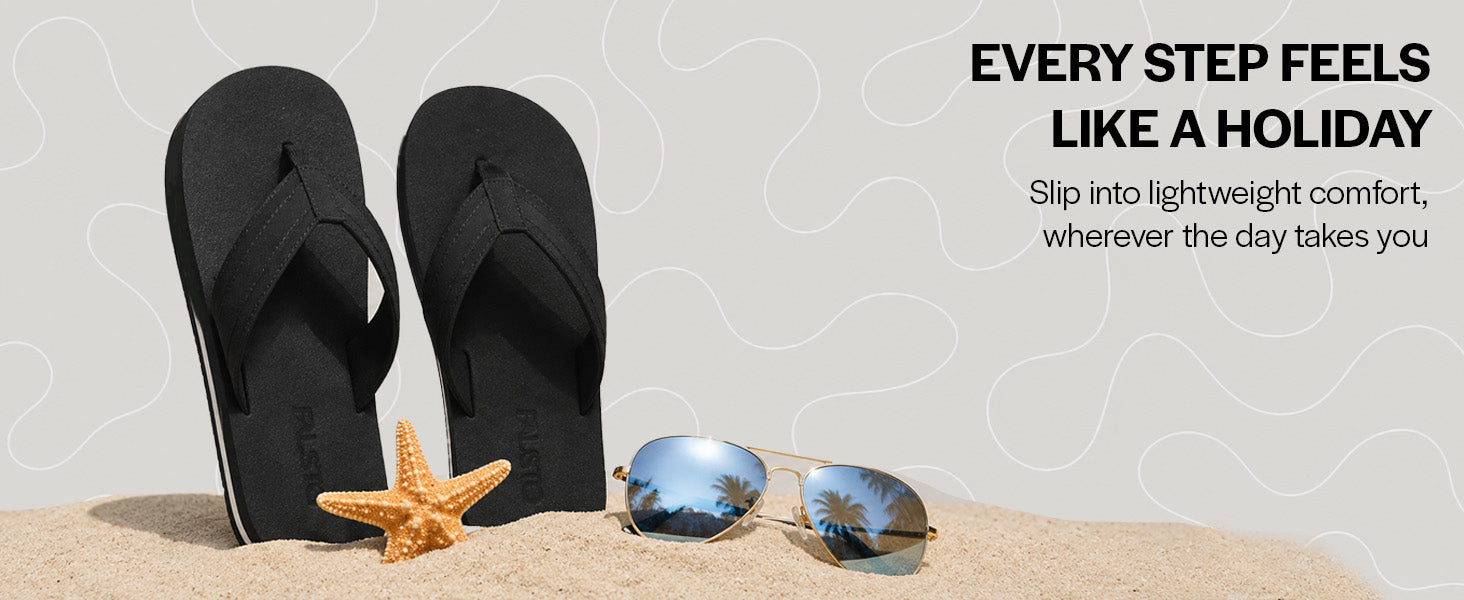 Men Black Summer Flip Flops with Comfort Arch Support|Lightweight EVA Cushioned Orthopedic Slippers|Anti-Skid Sole|Water Resistant, Travel Friendly, Daily Wear, Indoor Home Use