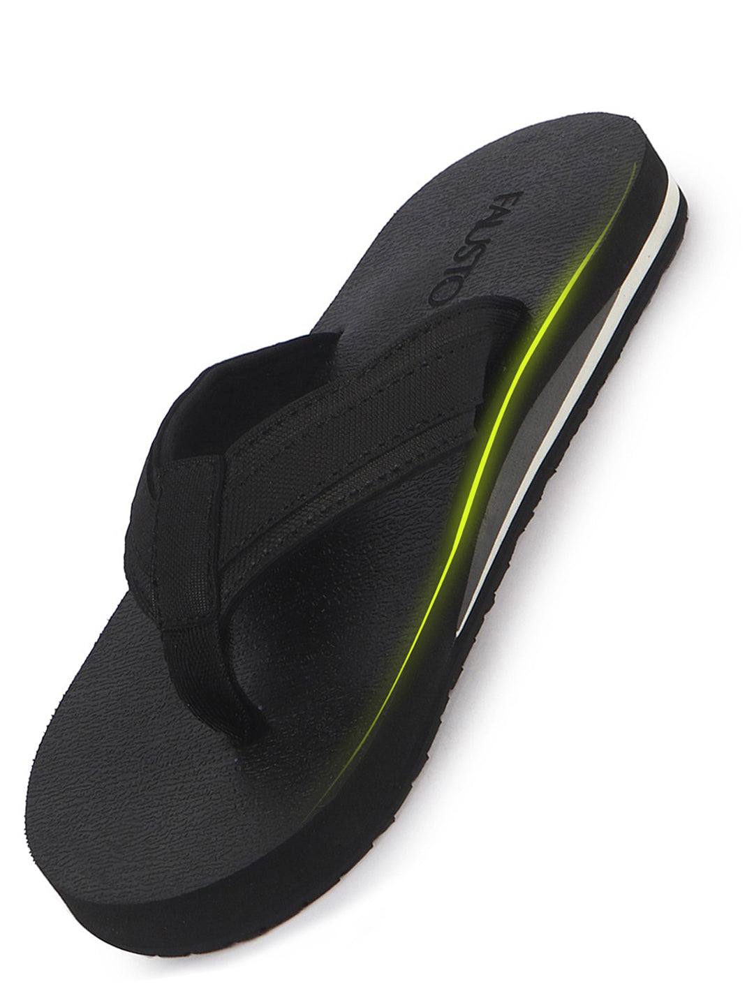 Men Black Summer Flip Flops with Comfort Arch Support|Lightweight EVA Cushioned Orthopedic Slippers|Anti-Skid Sole|Water Resistant, Travel Friendly, Daily Wear, Indoor Home Use