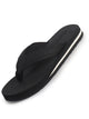 Men Black Summer Flip Flops with Comfort Arch Support|Lightweight EVA Cushioned Orthopedic Slippers|Anti-Skid Sole|Water Resistant, Travel Friendly, Daily Wear, Indoor Home Use
