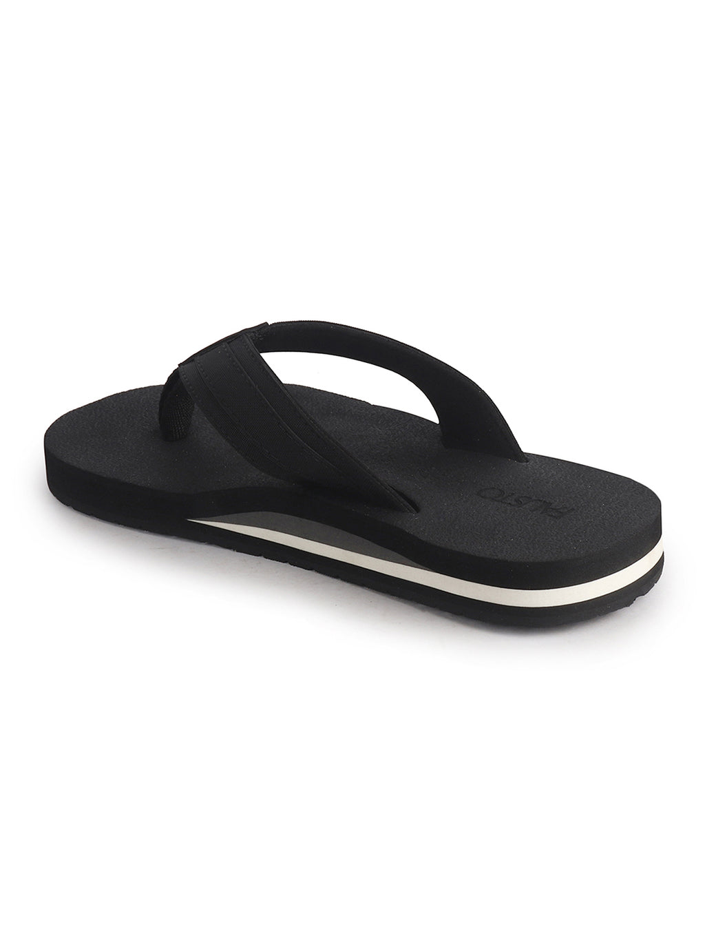Men Black Summer Flip Flops with Comfort Arch Support|Lightweight EVA Cushioned Orthopedic Slippers|Anti-Skid Sole|Water Resistant, Travel Friendly, Daily Wear, Indoor Home Use