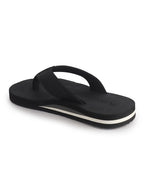 Men Black Summer Flip Flops with Comfort Arch Support|Lightweight EVA Cushioned Orthopedic Slippers|Anti-Skid Sole|Water Resistant, Travel Friendly, Daily Wear, Indoor Home Use