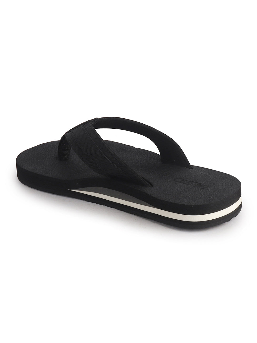 Men Black Summer Flip Flops with Comfort Arch Support|Lightweight EVA Cushioned Orthopedic Slippers|Anti-Skid Sole|Water Resistant, Travel Friendly, Daily Wear, Indoor Home Use