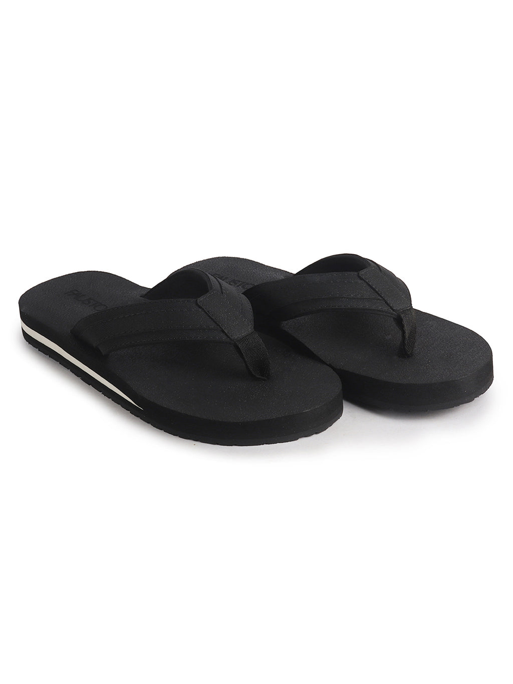 Men Black Summer Flip Flops with Comfort Arch Support|Lightweight EVA Cushioned Orthopedic Slippers|Anti-Skid Sole|Water Resistant, Travel Friendly, Daily Wear, Indoor Home Use