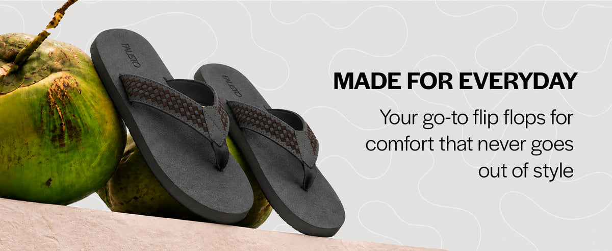 Men Grey Extra Soft Footbed Flip Flops for All Day Comfort|Ortho Lightweight EVA Sandals|Anti-Skid Sole Slippers for Casual, Summer, Travel, Rainy Season, Indoor Home Use