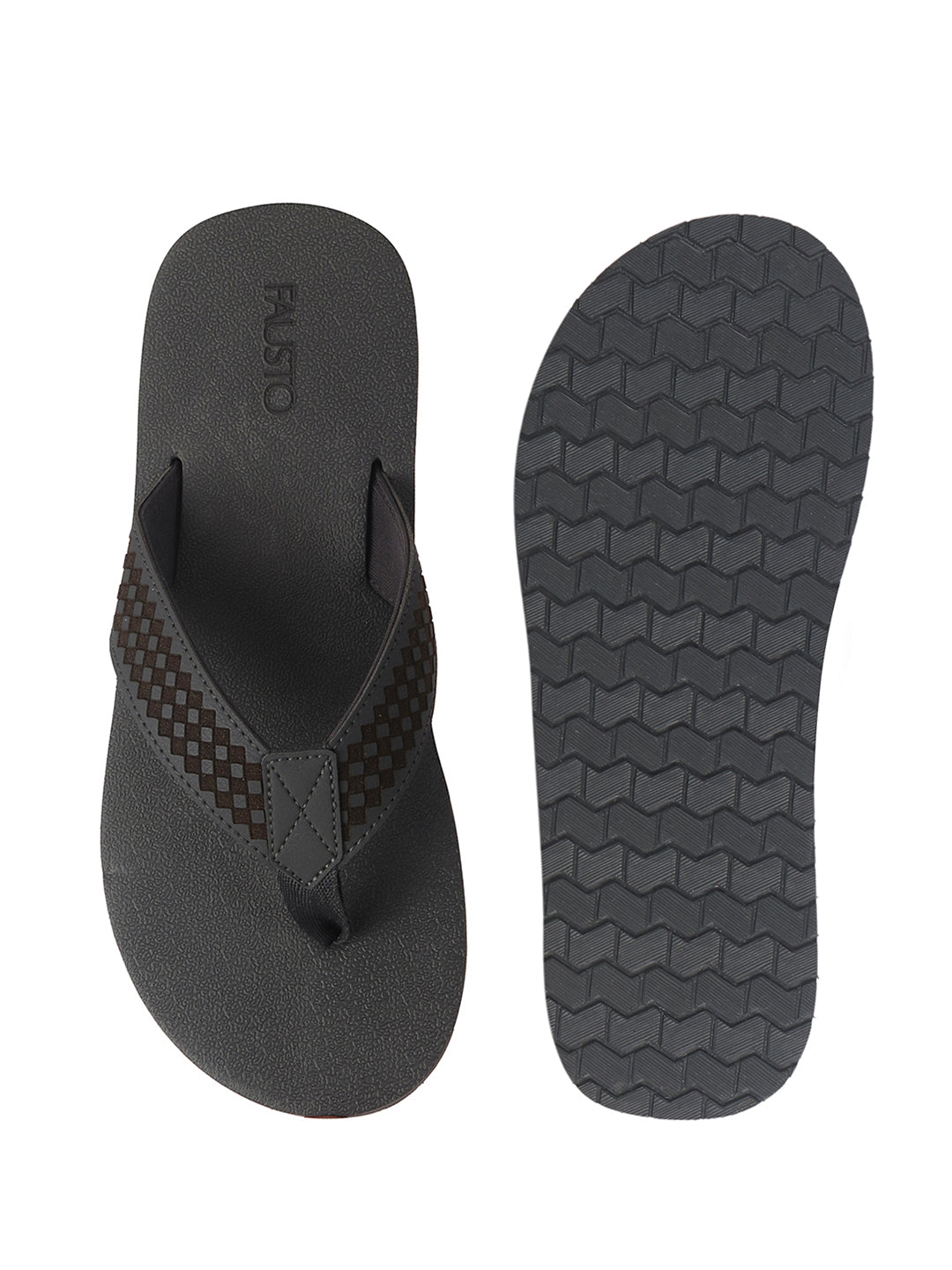 Men Grey Extra Soft Footbed Flip Flops for All Day Comfort|Ortho Lightweight EVA Sandals|Anti-Skid Sole Slippers for Casual, Summer, Travel, Rainy Season, Indoor Home Use