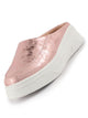 Women Pink Classic Back Open Casual Platform Shoes|Metallic Slip-On Mule Sneakers For Party|Lightweight Comfortable Sneakers