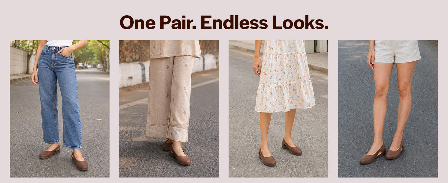 Women Grey Stylish Backless Casual Ballets|Low Heel Cut-Out Slip-On Ballerinas|Comfortable Walking Flats Sandals|Memory Cusion Insole