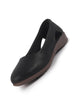 Women Black Stylish Backless Casual Ballets|Low Heel Cut-Out Slip-On Ballerinas|Comfortable Walking Flats Sandals|Memory Cusion Insole