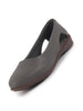 Women Dark Grey Stylish Backless Casual Ballets | Low Heel Cut-Out Slip-On Ballerinas | Comfortable Walking Flats Sandals | Memory Cusion Insole